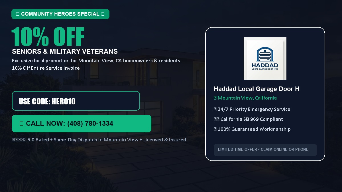 10% OFF Senior Citizens (65+) & Military / Veteran Community Discount in Mountain View, CA